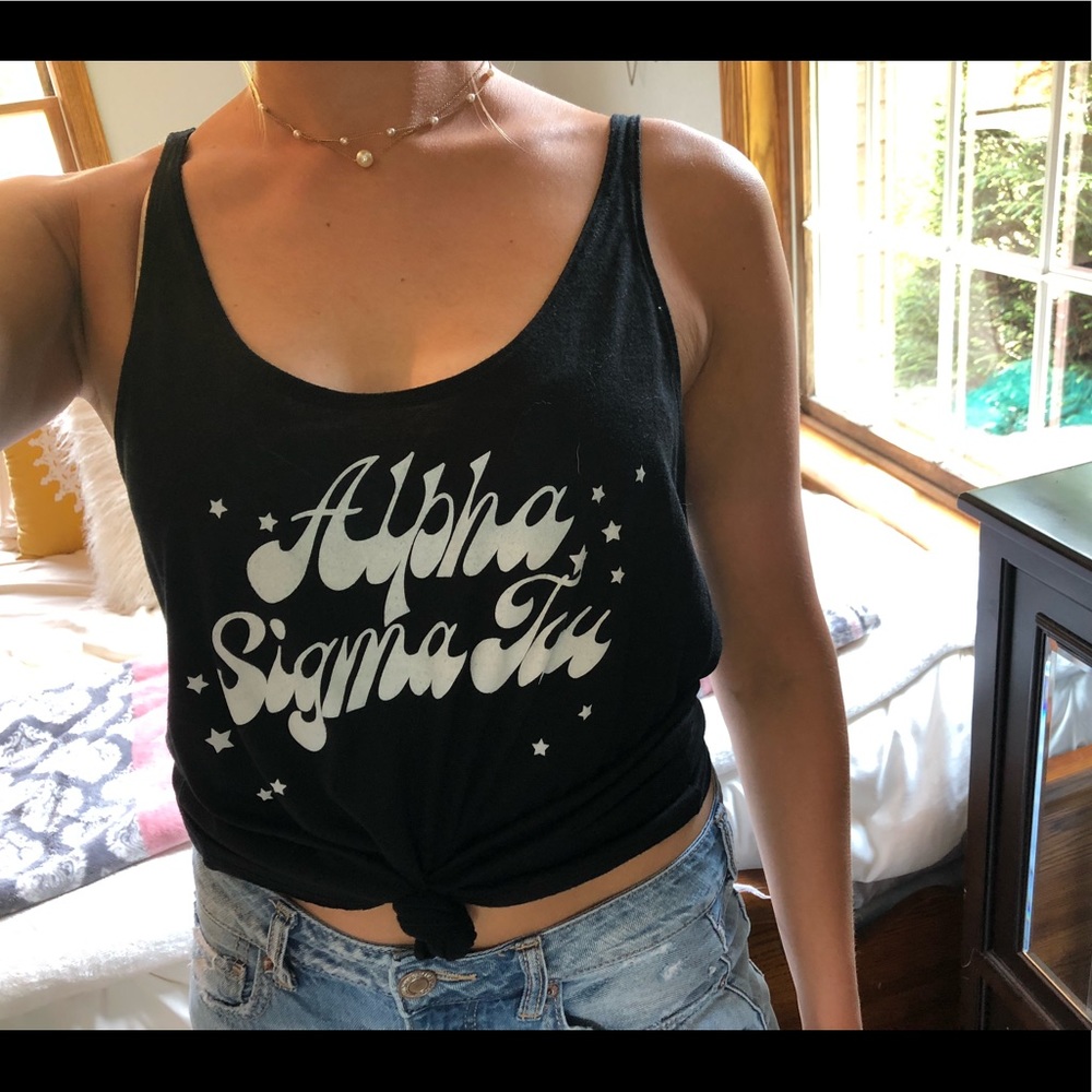 Alpha Sigma Tau star tank top *PRICE DROP*